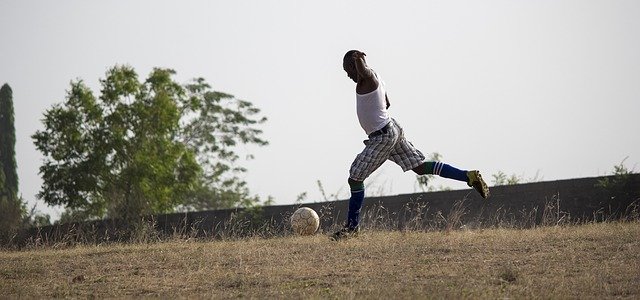 soccer kicking