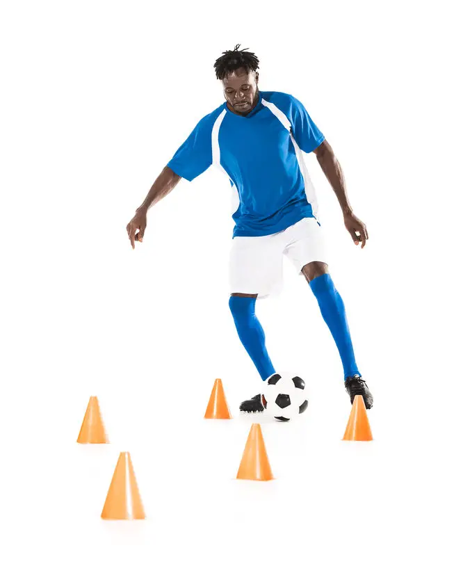 soccer cone dribbling